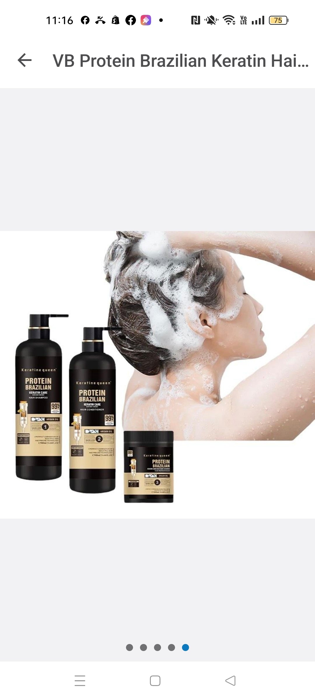 VB Protein Brazilian Keratin Hair Shampoo, Conditioner & Mask Set